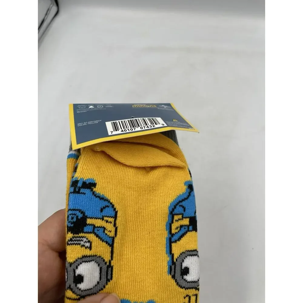 Minions Novelty Crew Socks Men's Shoe Size 6-12